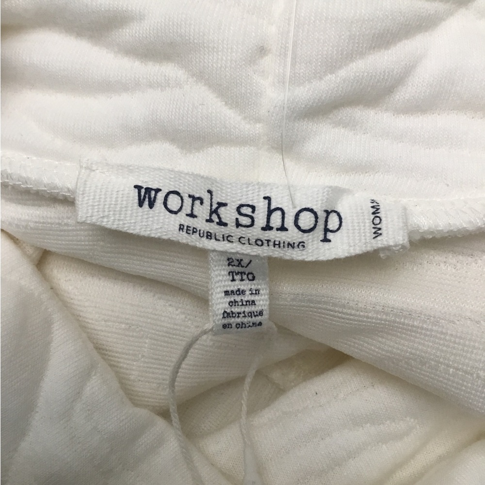 Workshop Republic Clothing White Cowl Turtleneck Sweater - Picture 8 of 12